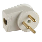 White three-pin side plug